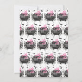 ベビーがピンクのハロウィーンの赤ちゃんシャワーを醸造している 招待状 (裏面)