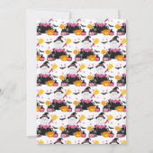 ベビーがピンクのハロウィーンの赤ちゃんシャワーを醸造している 招待状 (裏面)