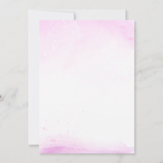 ベビーがピンクのハロウィーンの赤ちゃんシャワー女の子を醸造している 招待状 (裏面)