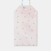 ベビーがピンクの金ゴールドフローラ赤ちゃんシャワーを醸造している ギフトタグ (裏面)