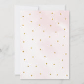 ベビーがピンクの金ゴールドフローラ赤ちゃんシャワーを醸造している 招待状 (裏面)