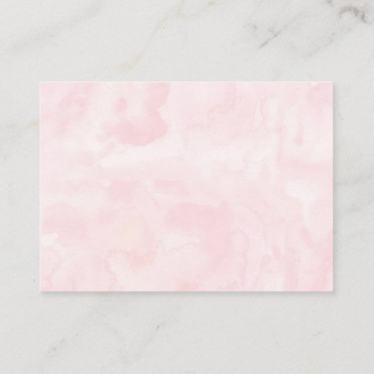 ベビーがピンクの金ゴールド茶のベビーブックリクエストを醸造 エンクロージャーカード (裏面)