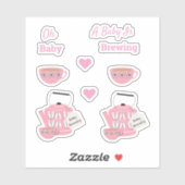 ベビーがピンク色を醸造している シール (シート)