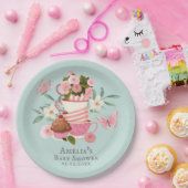 ベビーがフローラを醸造している赤ちゃんシャワー ペーパープレート (パーティー)