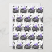 ベビーがブルーイング紫ハロウィーンの赤ちゃんシャワー 招待状 (裏面)