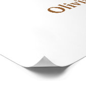 ベビーがブルーイング茶色の赤ちゃんシャワー歓迎サイン ポスター (角)