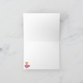 ベビーがブルーイングPink Teacup Showerありがとう カード (内部)