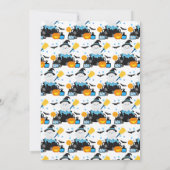 ベビーがブルーハロウィーンの赤ちゃんシャワーを浴びる 招待状 (裏面)