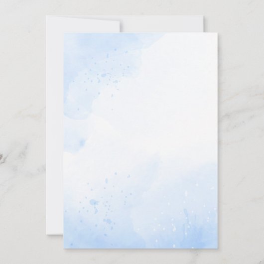 ベビーがブルーハロウィーン赤ちゃんシャワー少年を醸造している 招待状 (裏面)