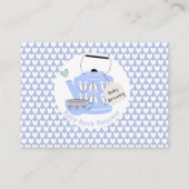 ベビーがブルーベビーシャワー予約のリクエスト エンクロージャーカード (裏面)