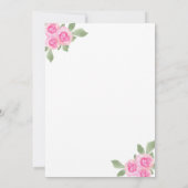 ベビーがベビーシャワーでピンクのティーポットを運転する 招待状 (裏面)