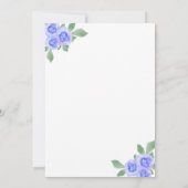 ベビーがベビーシャワーで青いティーポットのドライブを作る 招待状 (裏面)