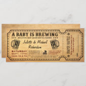 ベビーがベビーシャワーチケット招待状 招待状 (正面/裏面)