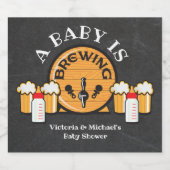 ベビーがベビーシャワービールラベルを醸造している ビールラベル (シングルラベル)