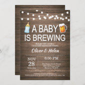 ベビーがベビーシャワー招待状を醸造している 招待状 (正面/裏面)