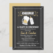 ベビーがベビーシャワー招待状 招待状 (正面/裏面)