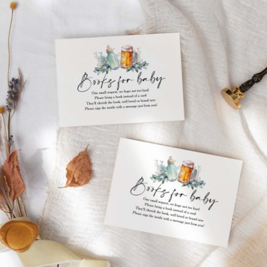 ベビーがベビー用の赤ちゃんシャワー本を醸造している エンクロージャーカード