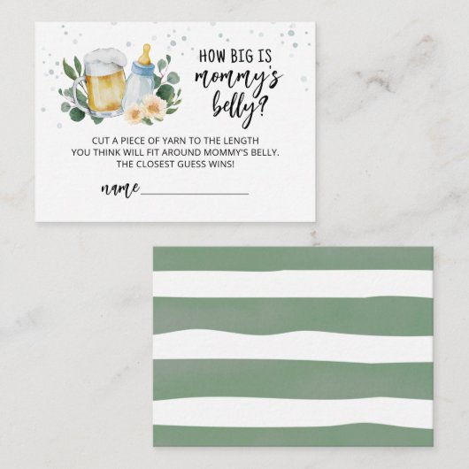 ベビーがママのベリーカードの大きさを醸造している エンクロージャーカード (正面/裏面)