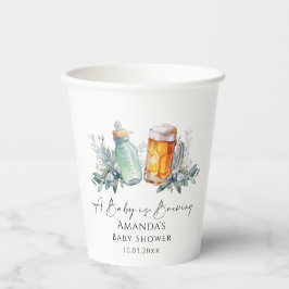 ベビーがミニマルなベビーシャワーを醸造している 紙コップ