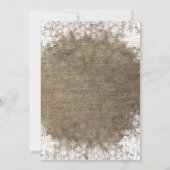 ベビーが冬の外で寒い雪片ベビーシャワー 招待状 (裏面)