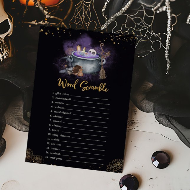 ベビーが単語スクランブル不気味ゲームを醸造している (A Baby is Brewing Baby Shower Word Scramble Game)