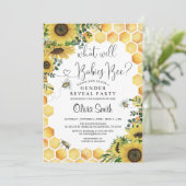 ベビーが双子の性別でパーティーを明らかにする 招待状 (スタンド正面)