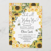 ベビーが双子の性別でパーティーを明らかにする 招待状 (正面/裏面)