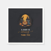 ベビーが可愛いハロウィーンの赤ちゃんシャワーを浴びる スタンダードカクテルナプキン (正面)