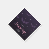 ベビーが可愛いハロウィーンの赤ちゃんシャワーを浴びる スタンダードカクテルナプキン (角)