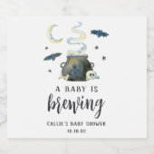 ベビーが可愛いハロウィーンの赤ちゃんシャワーを浴びる ビールラベル (シングルラベル)