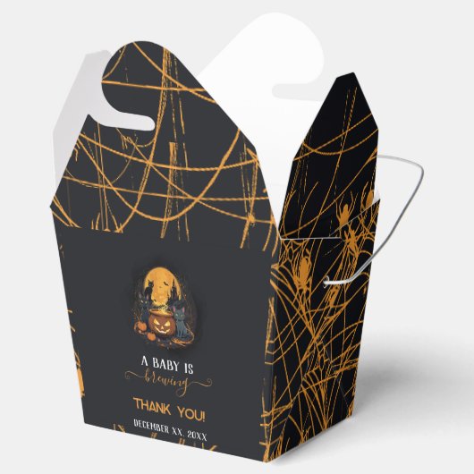 ベビーが可愛いハロウィーンの赤ちゃんシャワーを浴びる フェイバーボックス (オープン)