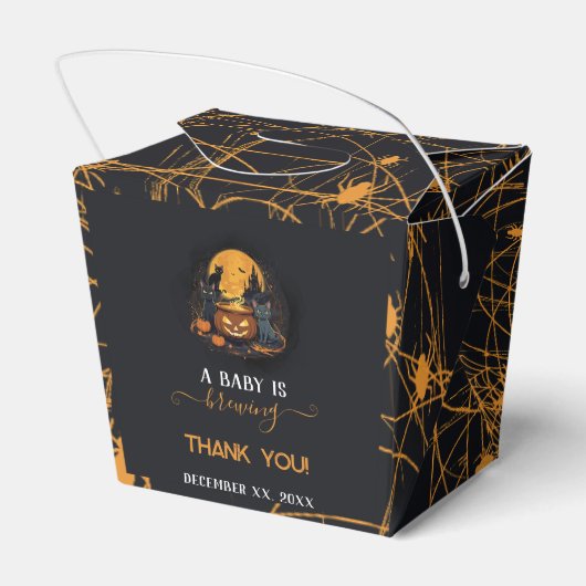 ベビーが可愛いハロウィーンの赤ちゃんシャワーを浴びる フェイバーボックス (裏面サイド)
