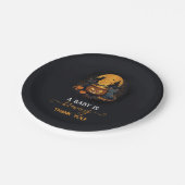 ベビーが可愛いハロウィーンの赤ちゃんシャワーを浴びる ペーパープレート (アングル)