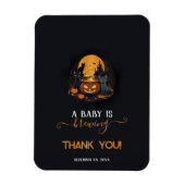 ベビーが可愛いハロウィーンの赤ちゃんシャワーを浴びる マグネット (縦)