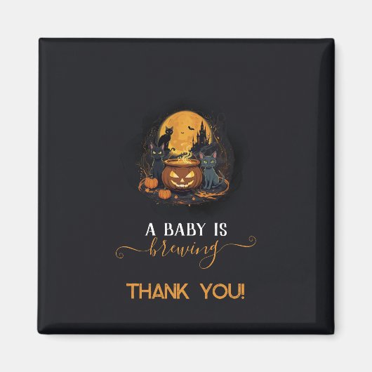 ベビーが可愛いハロウィーンの赤ちゃんシャワーを浴びる マグネット (正面)