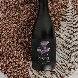 ベビーが可愛いハロウィーンの赤ちゃんシャワーを浴びる ワインラベル