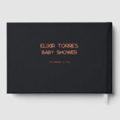 ベビーが可愛いハロウィーンの赤ちゃんシャワーホイルを醸造している ゲストブック (裏面)