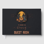 ベビーが可愛いハロウィーンの赤ちゃんシャワーホイルを醸造している ゲストブック (正面)