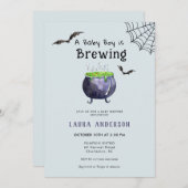 ベビーが可愛いハロウィーン少年の赤ちゃんシャワーを浴びる 招待状 (正面/裏面)