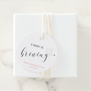 ベビーが可愛いハートガールピンクの赤ちゃんシャワーを醸造している フェイバータグ