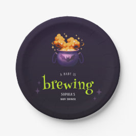 ベビーが大釜の赤不気味ちゃんシャワーを浴びる ペーパープレート