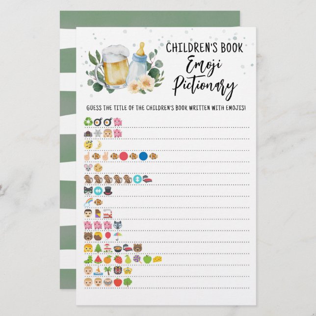 ベビーが子どもの本を造っている絵文字 (正面/裏面)