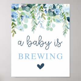 ベビーが少年のサインを醸造している ポスター