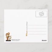 ベビーが平和の鳥を捕まえる ポストカード (裏面)