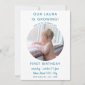 ベビーが成長している – シンプル写真招待状 招待状 (正面)