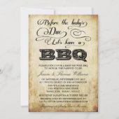 ベビーが来る前にバーベキューしよう！ 招待状 (正面)