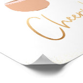 ベビーが泡立つ |応援!赤ちゃんシャワー標識 ポスター (角)