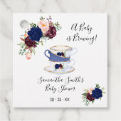 ベビーが海軍茶の赤ちゃんシャワーを醸造している フェイバータグ (正面)