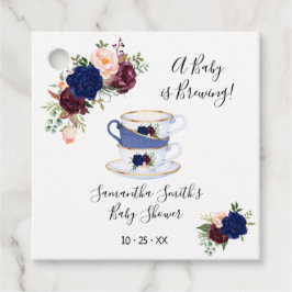 ベビーが海軍茶の赤ちゃんシャワーを醸造している フェイバータグ