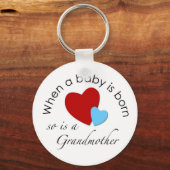 ベビーが生まれある時は、おばあちゃんも キーホルダー (正面)